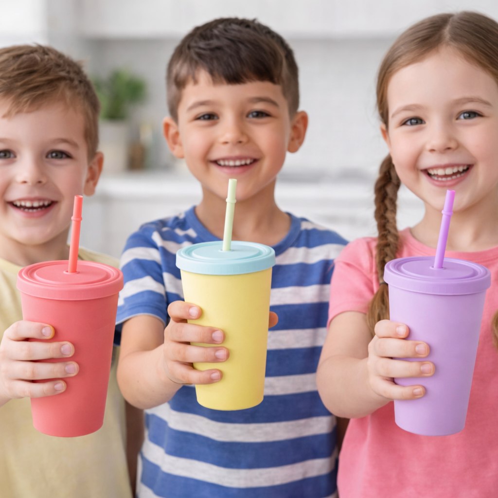كوباية 500 ملي بغطاء محكم الغلق وشاليموه لشرب المياة والعصائرالمثلجة Secondary image