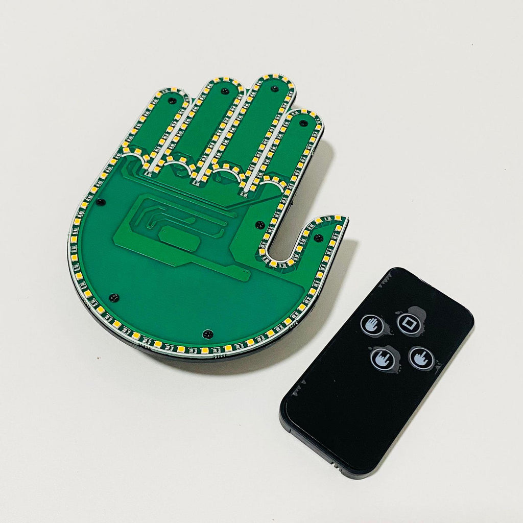 كف ليد مضيئ ب 3 اوضاع مختلفة مع ريموت للتحكم عن بعد للزجاج الخلفي  للسيارة