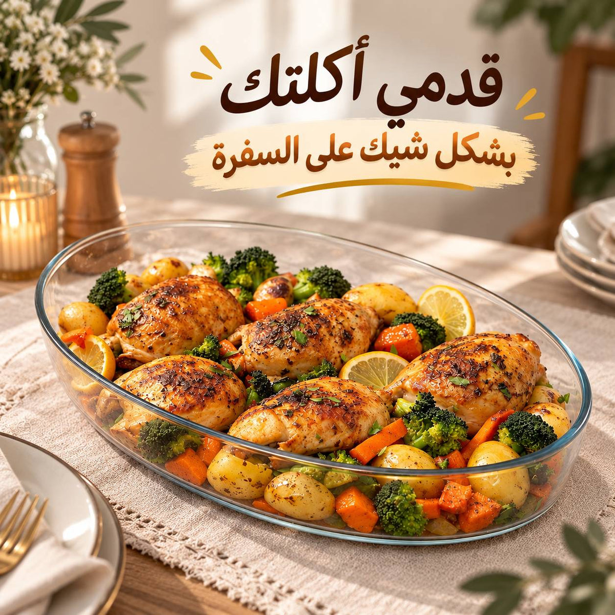 طاجن زجاج بايركس بيضاوي  - مقاس 26 سم Main image