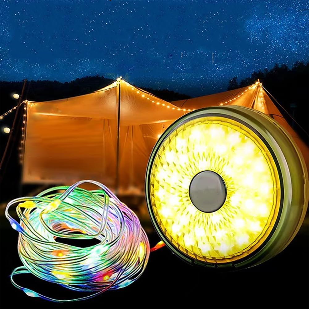 USB كشاف ليد وباور بانك 3*1 بسلسة اضاءة قابلة للسحب مع 8 اضاءات مختلفة Main image