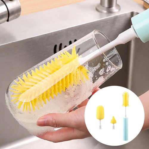 فرشة كهربائية لتنظيف زجاجات المياة وببرونات الأطفال ب 3 رؤوس مختلفة Main image