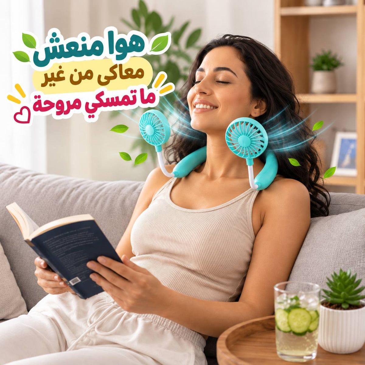 مروحة رقبة  للتبريد مع 3 مستويات سرعة مختلفة بذراع قابل مرن قابل للتعديل Main image