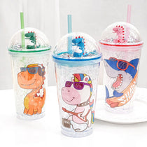 مج اكليريك 500 مللي بشاليموه مناسب للمشروبات المثلجة مزين باشكال كرتونية